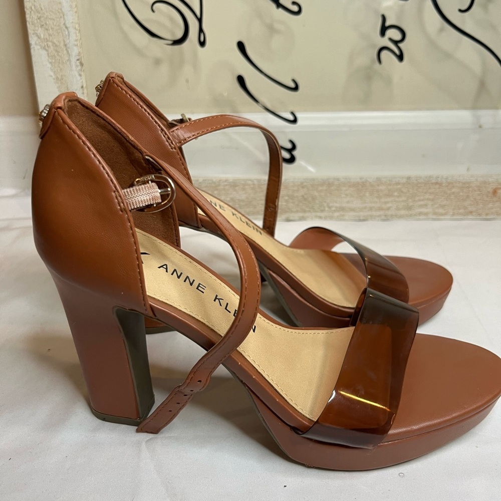 Anne Klein Women's Brown Heeled Sandals